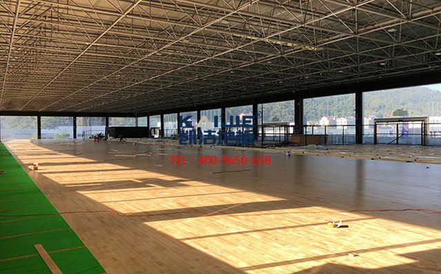 衡陽市鐵一中學(xué)生體育館運動木地板工程案例——凱潔地板