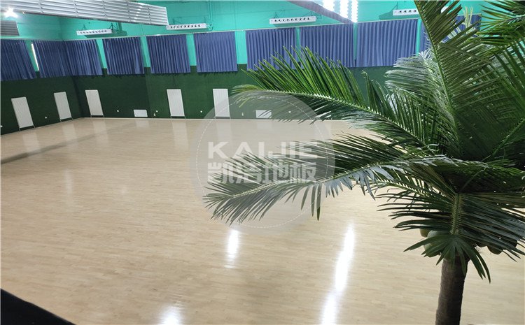 北京宏偉順通羽毛球館木地板——?jiǎng)P潔體育地板