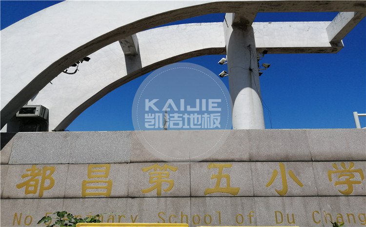 江西九江都昌第五小學(xué)體育館木地板案例—?jiǎng)P潔體育木地板廠家
